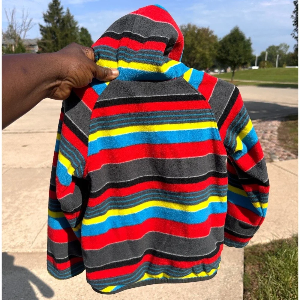 The North Face Kids Reversible Hooded Windbreaker Fleece Lined Jacket Size 3T